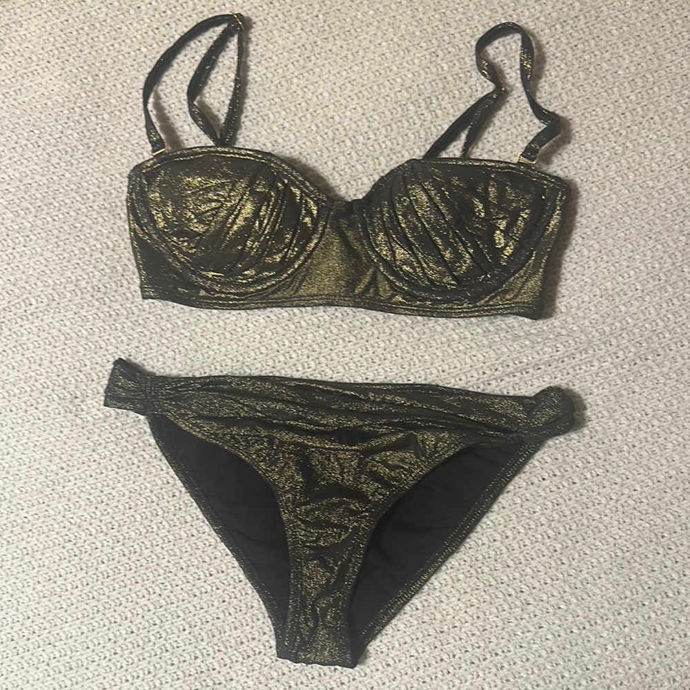 Zac Posen for Target Gold and Black Bikini